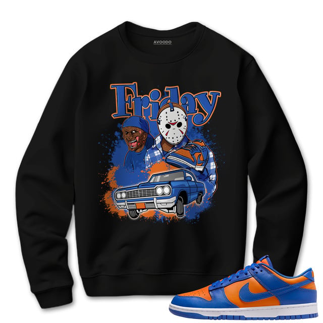 Dunk Low Knicks Sweatshirt Match Two Friends Friday Up to size 4XL