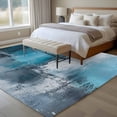 thumbnail image 4 of 8'x10' Area Rugs, Blue Grey Indoor Outdoor Area Rug for Living Room Bedroom, Modern Oil Painting Abstract Vintage Washable Bathroom Rugs Kitchen Floor Carpet Mats Home Decor Aesthetic, 4 of 8