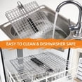 thumbnail image 3 of Grill Basket, Grill Baskets for Outdoor Grill with Detachable and Foldable Handle, Heavy Duty Grill Basket Outdoor Grill Camping BBQ Rack for Fish Vegetable, Birthday Gifts for Men Dad Husband, 3 of 8