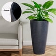 thumbnail image 4 of 21 inch Tall Planters for Outdoor Plants Set of 2,Tall Plant Pots with Drainage Hole,Large Flower Pots for Indoor Front Porch Garden Home Patio,DarkGrey, 4 of 7