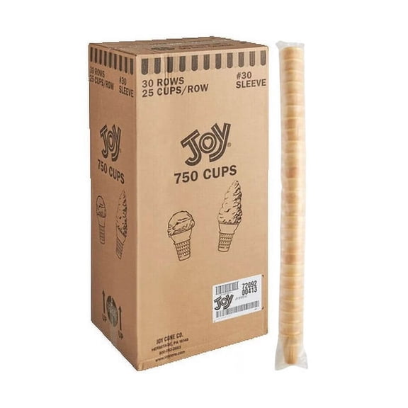 JOY #30 Flat Bottom Ice Cream Cake Cones - 750/Case, Versatile & Delicious