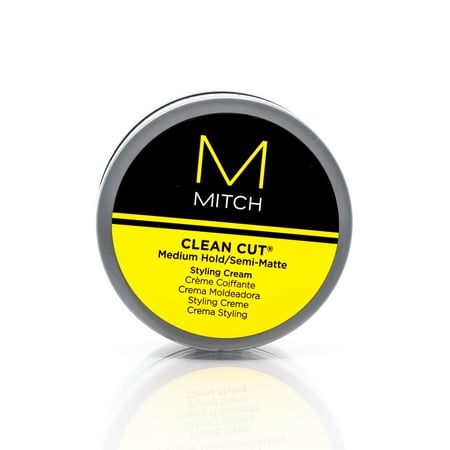 Paul Mitchell Men Mitch Clean Cut Medium Hold/Semi-Matte Hair Styling Cream for Men, 3