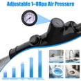 thumbnail image 3 of FEELSO Heavy Duty Toilet Plunger, High Pressure Air Drain Blaster with Barometer, Sink Plunger & Toilet Auger Multi-Drain Unclogger, 3 of 11