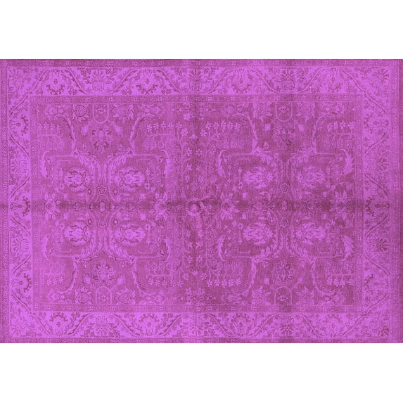 Ahgly Company Indoor Rectangle Oriental Purple Industrial Area Rugs, 2' x 3'
