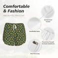 thumbnail image 6 of Lsque Yellow Floral Printed Women's Running Shorts with Liner Pockets,Elastic Quick Dry Workout Athletic Gym Yoga Shorts,Womens High Waist Shorts-XX-Large, 6 of 9