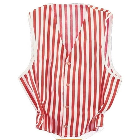 Red White Striped Vest Barbershop Quartet Singers Stage Adult Costume Accessory