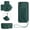 Green, variant on TECH CIRCLE Wallet Case For iPhone XS/iPhone X with Card Holder,Flip Premium PU Leather Magnetic Clasp Kickstand Heavy Duty Protective Cover with Wrist Strap for Apple iPhone XS/iPhone X 5.8",Blue