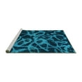 thumbnail image 2 of Ahgly Company Machine Washable Indoor Square Persian Turquoise Blue Bohemian Area Rugs, 7' Square, 2 of 4