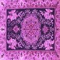 thumbnail image 1 of Ahgly Company Indoor Square Medallion Purple Traditional Area Rugs, 3' Square, 1 of 4