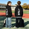thumbnail image 2 of Toddler Boys Fashion Hoodie Sweatshirts with Large City Name Print Long Sleeve Sweatshirt Casual Fall Pullovers Size 2-3T,Black, 2 of 8