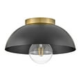 thumbnail image 3 of 83301BK Lark Stu - 10W 1 LED Small Flush Mount-4.75 Inches Tall and 11 Inches Wide-Black/Lacquered Brass Finish, 3 of 22