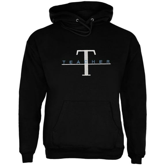 T For Teacher Embroidered Adult Hoodie - Small