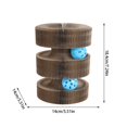 thumbnail image 2 of Interactive Foldable Cat Scratcher Toy Adorable Kitty Curls Cardboard Plaything For Indoor And Durable, 2 of 3