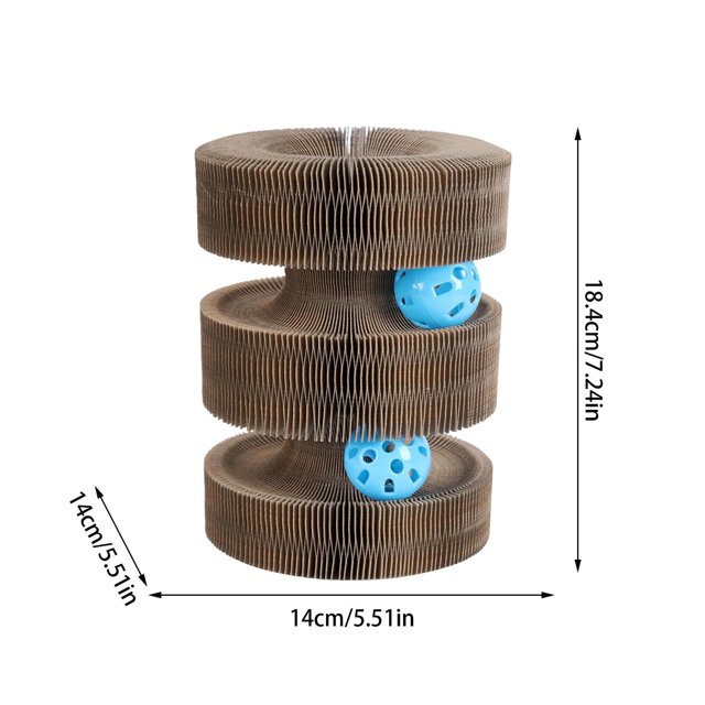 Adorable Kitty Curls Cat Scratcher Interactive & Foldable Cardboard Toy With Ideal For Indoor From Pet Shop