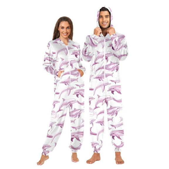 joogoo Whales Unisex Adults Onesies Pajamas Jumpsuits L