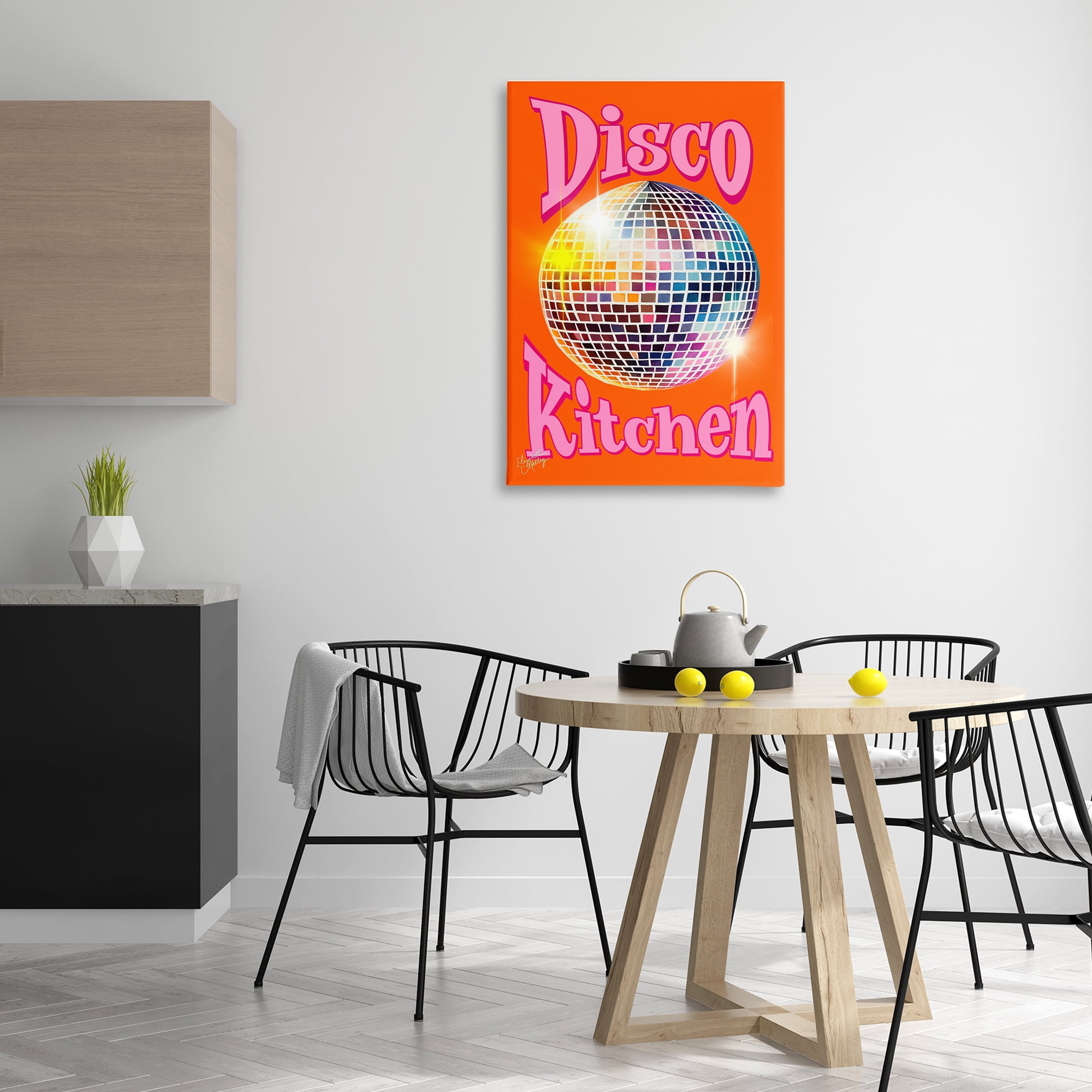 Stupell Industries Groovy Disco Kitchen Performing Arts Painting Gallery Wrapped Canvas Art Print Wall Art, 24 x 36
