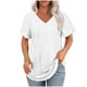 thumbnail image 3 of Pantalones cargo para mujer,Suéter estampado con cuello en V para mujer, top informal de manga corta, tejido suave, ideal para primavera y verano, sopatenor, 3 of 9