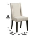 thumbnail image 3 of Steve Silver Napa Modern Upholstered Dining Chair, Set of 2, Dusty Espresso/Cream, 3 of 10