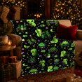 thumbnail image 3 of Whimsical Cartoon Aliens in a Botanical Garden, Warm Flannel Blanket for Sunroom and Reading Nook, Celestial Art Lovers Valentine's Day Gift, Playful Home Decor, 3 of 9