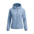 thumbnail image 7 of akafmk Womens Sun Protection Jacket Lightweights Hooded Zip Up Coat for Hiking Travel Summer Outdoor, 7 of 7