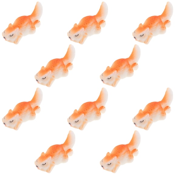 FRCOLOR 10pcs Delicate Squirrel Figurines Cute Miniature Garden Accessories For Fish Tank Landscaping Moss Micro Landscape For Home Office Hotel Decor