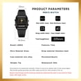 thumbnail image 6 of Business Casual Waterproof Analog Digital Quartz Watch,30M Water Resistance,Stainless Steel Mesh Strap,Multifunctional Alarm Stopwatch,For Business Casual Daily Wear Office Outdoor Use, 6 of 9