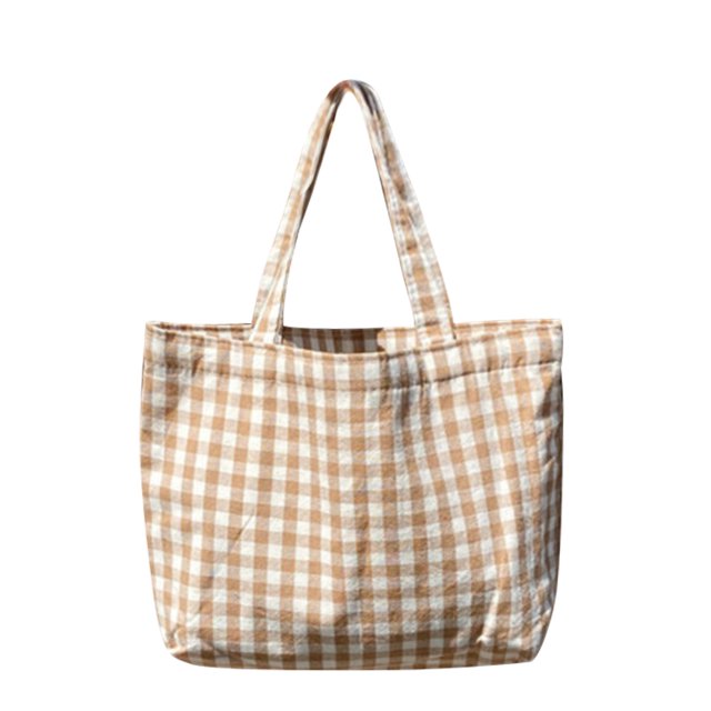 Bolsa de tela Para compras Ndcxsfigh grande a cuadros Para Picnic viaje moda Para mujer