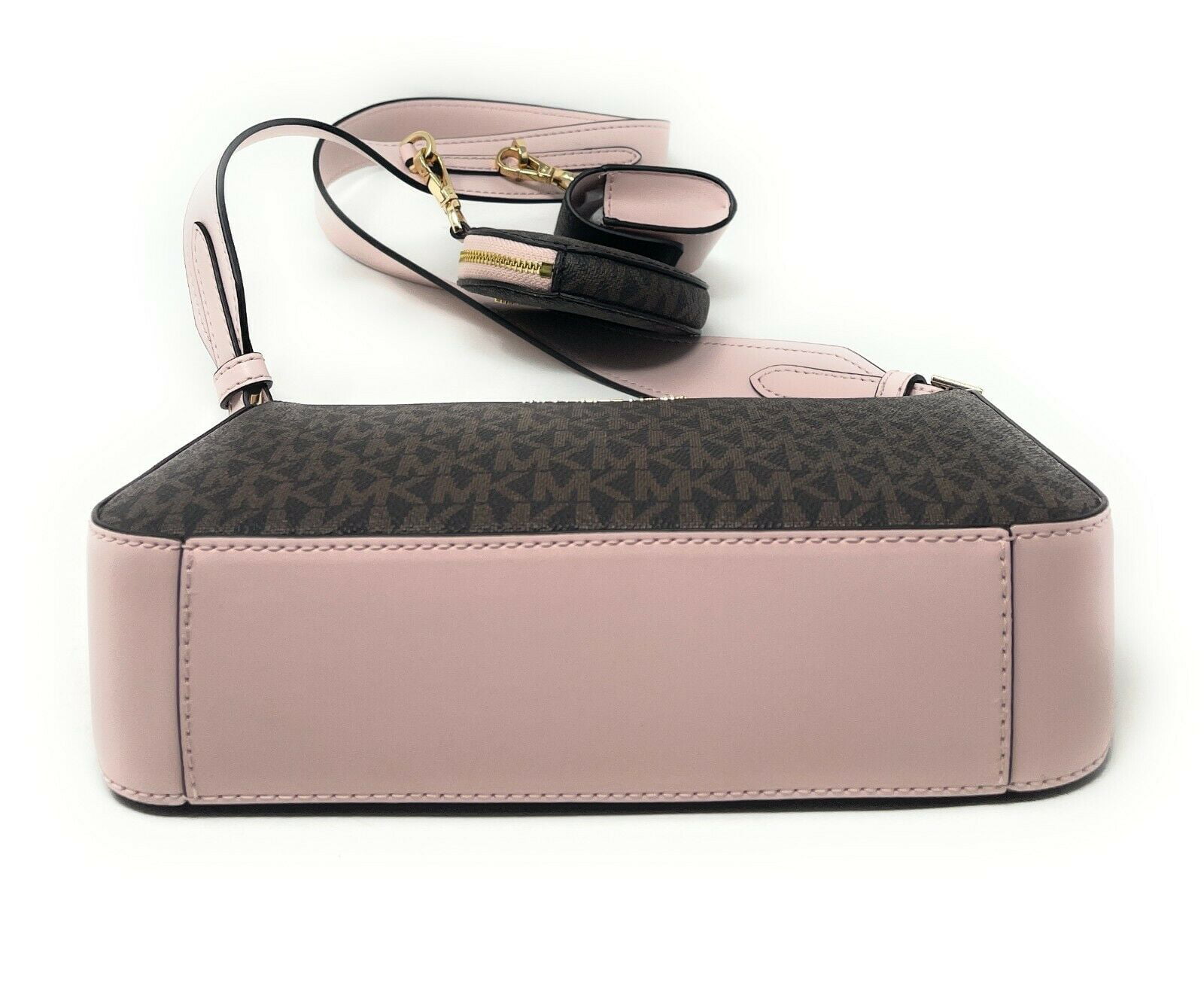 Michael Kors Jet Set Travel Small Crossbody with Tech Attached Leather Bag In Blush Walmart.com