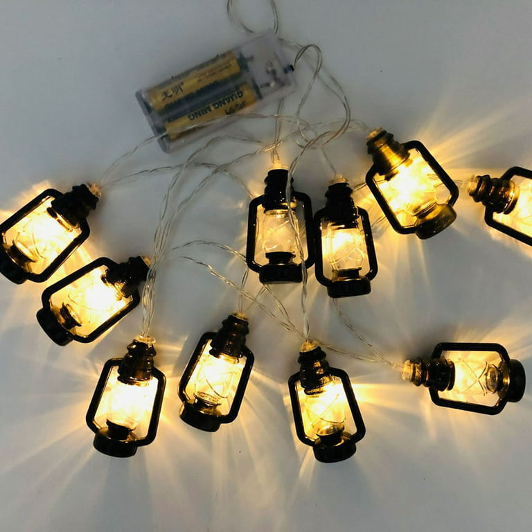 20 Led Camping String Lights, Mini Lampe kérosène Pendentifs Fête Lumières,  Pour Décor Extérieur
