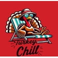 thumbnail image 4 of Thanksgiving Turkey Chill Adult Red Crew Neck Short Sleeve Tee-XS, 4 of 4