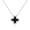 Black, variant on S.Leaf Gold Clover Necklace for Women 18K Gold Plated Clover Pendant Pendant Charm Lucky Necklaces