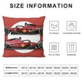 thumbnail image 5 of Autua Race Car Graphic Decorative Cushion Throw Pillow Cover for Home Couch Living Room Bed Sofa - Printed on Both Sides - 1PC 18x18in, 5 of 5