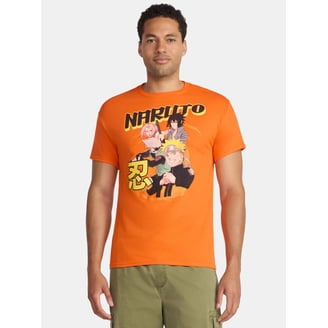 Naruto Shippuden Kanji Graphic 100% Cotton Crew Neck, T-Shirt 