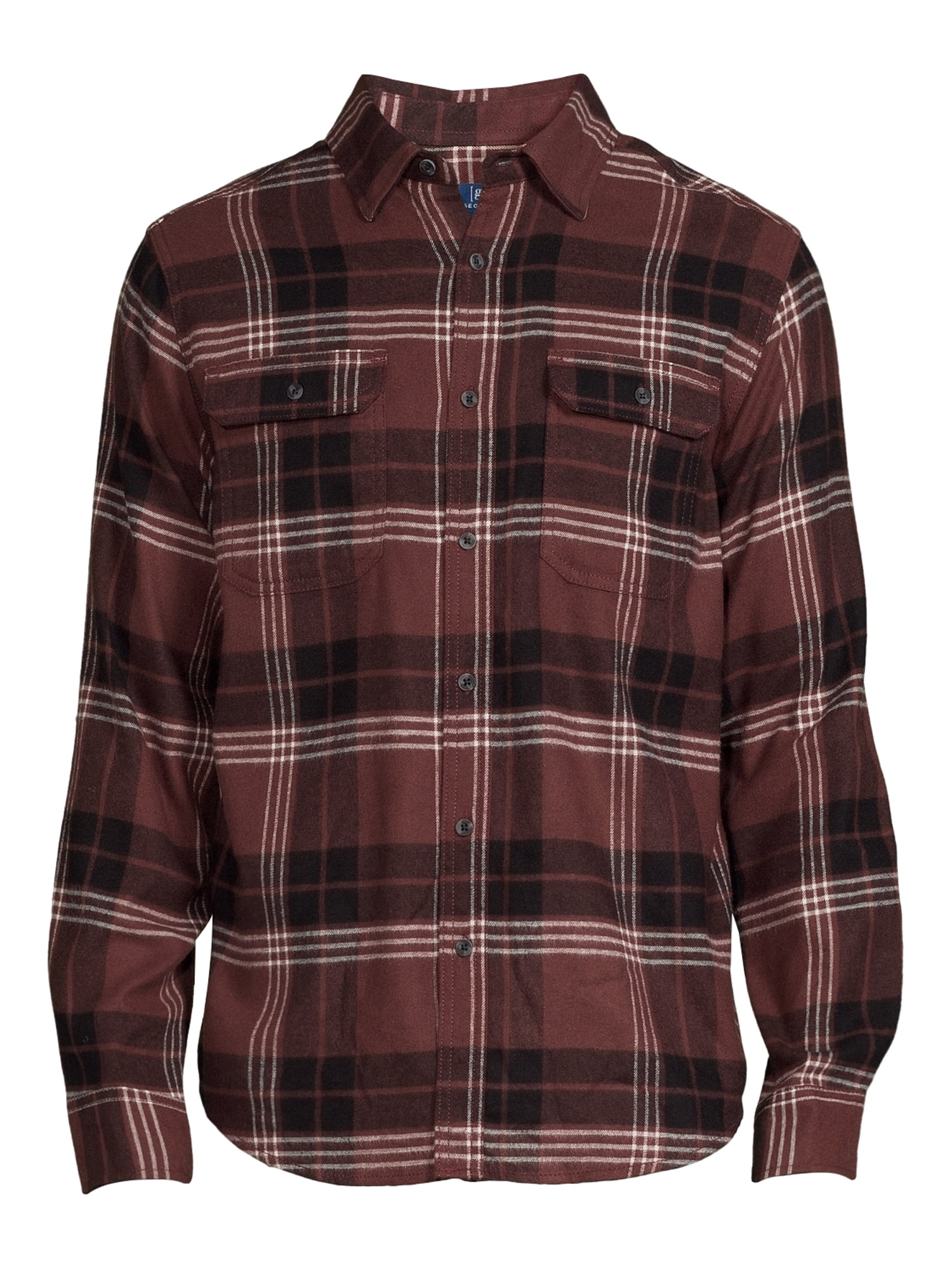 George Men's Super Soft Flannel Shirt, Relaxed Fit, Comfortable