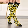 thumbnail image 5 of FREEAMG Leopard Compression Socks for Women Men, Circulation Knee High Stockings for Running Cycling Medical, 1Pair, 5 of 7