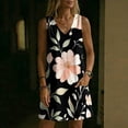 thumbnail image 6 of Womens Dresses Plus Size V-Neck Sleeveless Floral Printed Boho Summer Casual Loose Tank Dress with Pockets Beach Vacation Outfits, 6 of 8