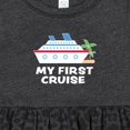 thumbnail image 4 of Inktastic My First Cruise with Cruise Ship and Palm Trees Girls Baby Dress, 4 of 5