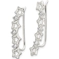 thumbnail image 2 of Sterling Silver Cz Stars Ear Climber Earrings (29 X 6) Made In Thailand qe13460, 2 of 5