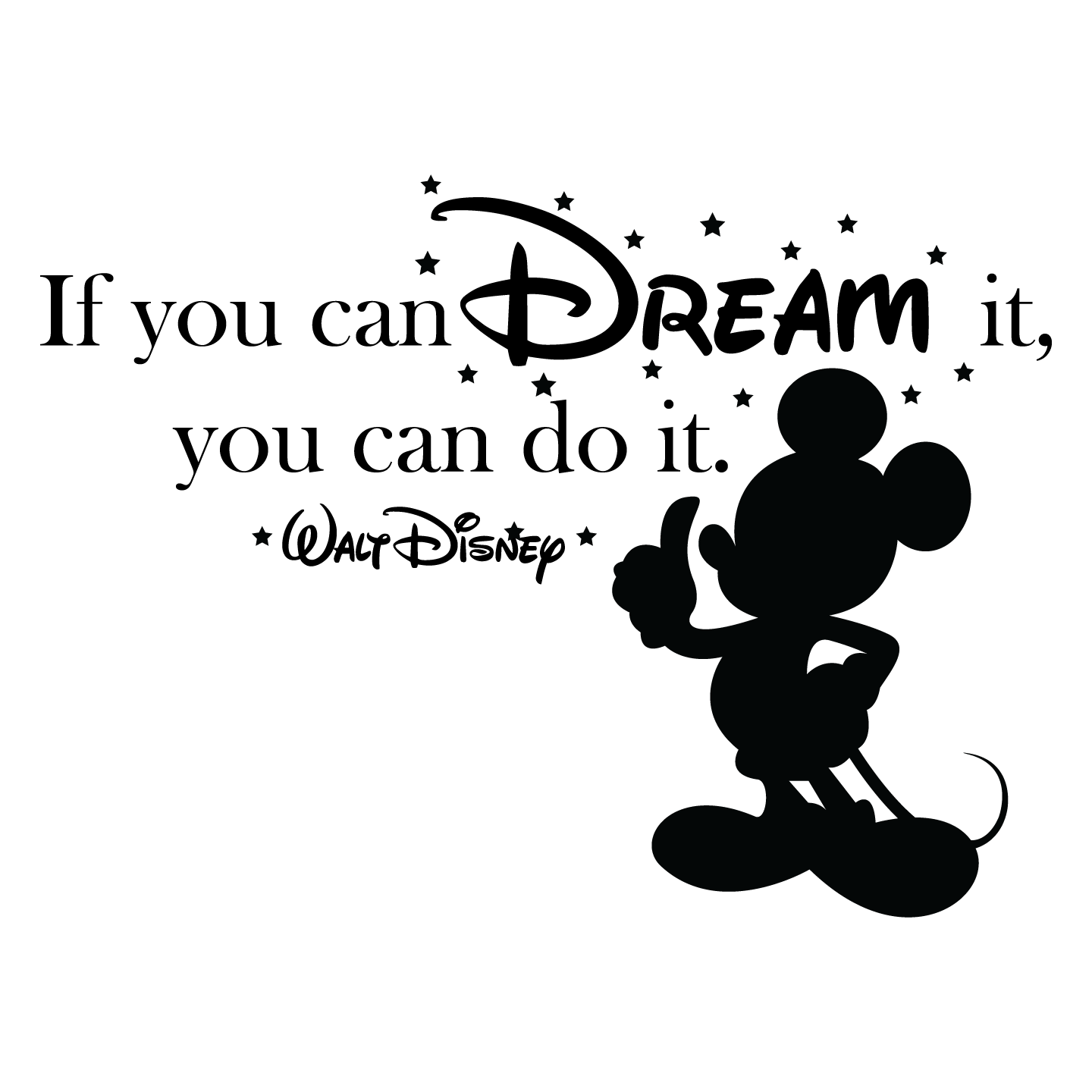 Walt Disney Mickey Mouse Wall Decal Quotes If You Can Dream It You Walt Disney Mickey Mouse Wall Decal Quotes If You Can Dream It You