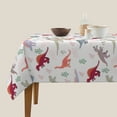 thumbnail image 3 of Wukai Cute Dinosaur Waterproof Tablecloth for Kitchen Dining, Fits Square Tables for 2-4 Seats -54"x54", 3 of 7