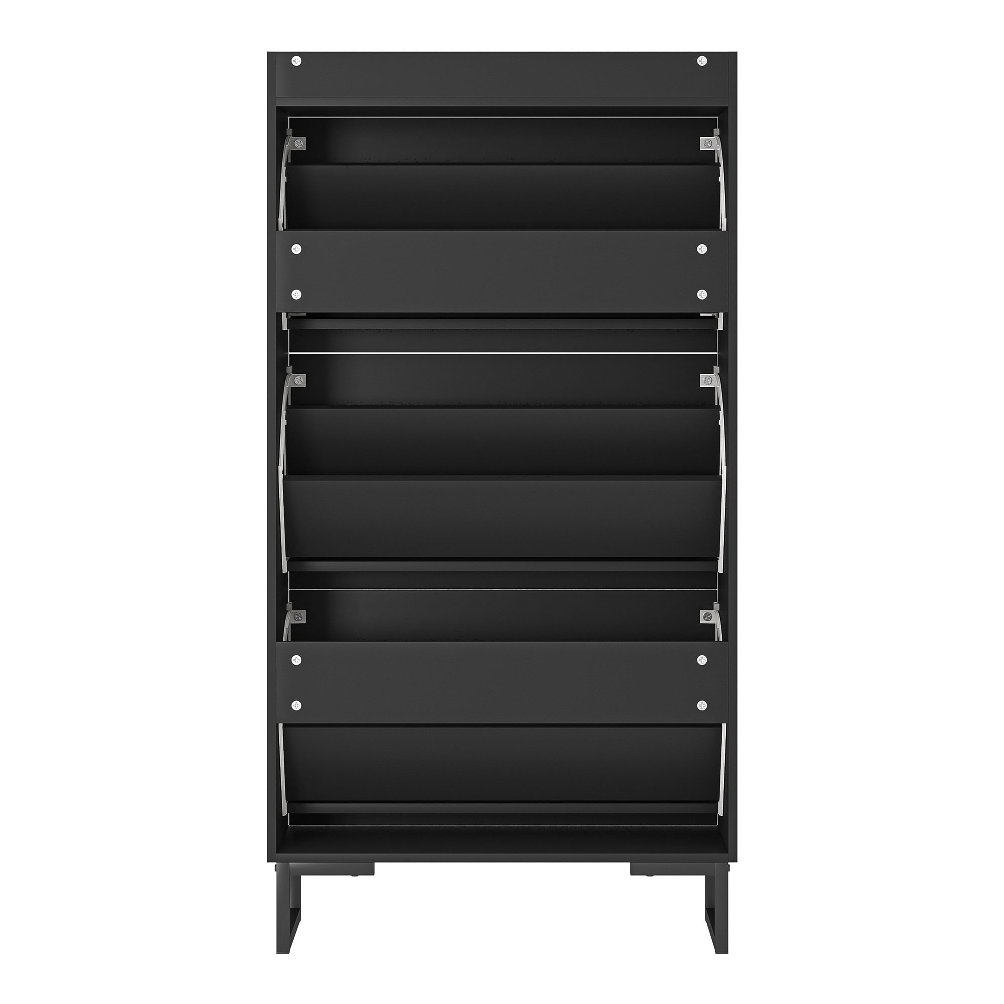 YYAo Entryway Shoe Cabinet, Shoes Storage Organizer Narrow Shoe Storage Rack with Flip Doors, Tipping Bucket Shoe Cabinet for Closet, Living Room, Black YYAo Entryway Shoe Cabinet, Shoes Storage Organizer Narrow Shoe Storage Rack with Flip Doors, Tipping Bucket Shoe Cabinet for Closet, Living Room, Black