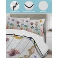 thumbnail image 3 of Twin Quilt Bedding Set, Seahorse Coastal Reversible Summer Quilt 3 Pieces, Nautical Ocean Summer Beach Coral Wooden Lightweight Bedspreads Coverlets with 2 Pillow Shams for All Seasons, 3 of 5