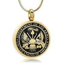 Cremation Jewelry Urn Necklace for Ashes for Women Men Stainless Steel USA Army/Marine Corps/Navy Memorial Necklaces Ash Holder