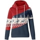 thumbnail image 4 of Sudaderas con capucha y cuello vuelto para mujer, sudaderas con estampado navideño de manga larga, suéteres, Tops con cordón Fridja fhghd3212, 4 of 5