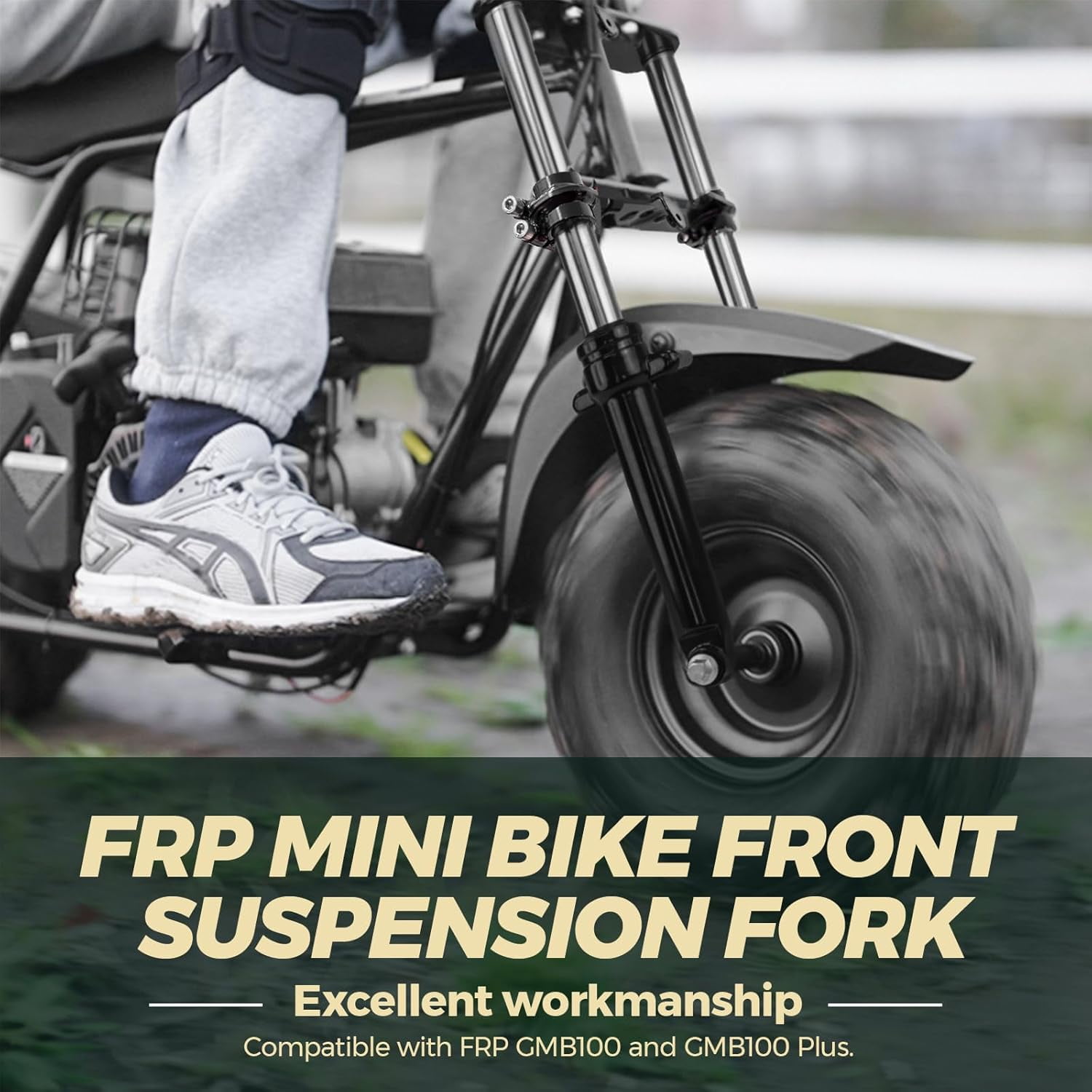 Mini Bike Front Fork Suspension Kit with Hydraulic Damping System - Universal Fit for RT100 MBX10 MBX11 and Most Mini Bikes, Easy Bolt-On Installation, Enhanced Ride Comfort for Off-Road Adventures