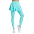 thumbnail image 2 of Yoga Pants Women Slim Fit High Waist Pleated Skirt Pants with Pockets Workout Sport Women's Yoga Leggings Blue M, 2 of 5
