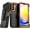 Black / Orange, variant on Samsung Galaxy A25 5G Case with Belt Holster, Kickstand, Black & Blue