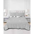 thumbnail image 2 of Quilts Twin-XL Size Bedding Set, Grey Christmas Snowflake Lightweight Quilted Comforter, Winter Snowflake Xmas Soft Reversible Bedspread Coverlet with Pillow Covers for All Season, 68" x 98", 2 of 7