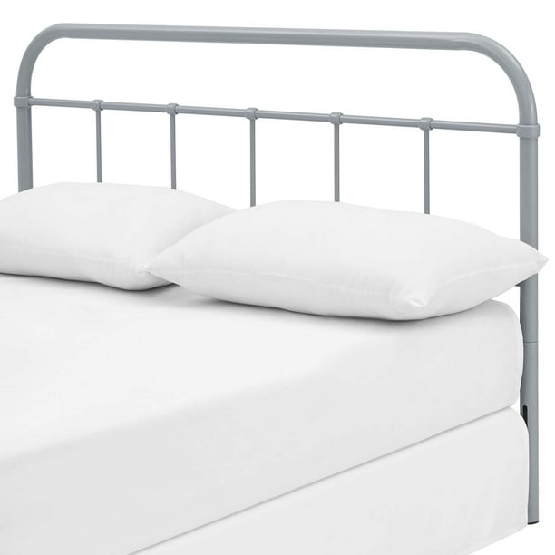 Modern Contemporary Urban Design Bedroom King Size Headboard Metal Steel Grey Gray Com Headboard Metal Steel Grey Gray, Metal King Bed Headboards