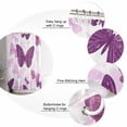thumbnail image 3 of Purple Butterfly Shower Curtain, 72" x 72", Pink Bug Modern Art Cartoon Style Waterproof Bathroom Curtain Washable Shower Curtain Set with 12 Hooks, 3 of 6